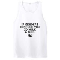 On The Back If Genders Confuse You Go Milk A Bull Meme PosiCharge Competitor Tank