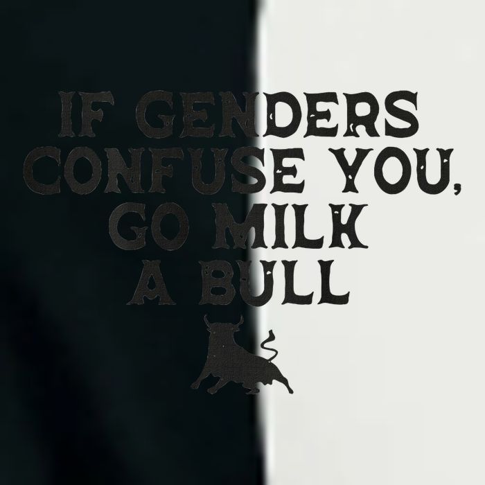 On The Back If Genders Confuse You Go Milk A Bull Meme Infant Baby Jersey Bodysuit