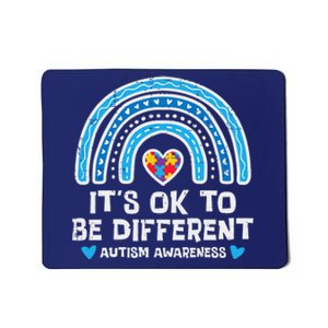 Ok To Be Different Rainbow Autism Awareness Girl Wo Mousepad