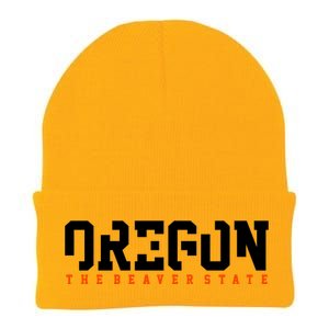 Oregon The Beaver State Cool Logo Knit Cap Winter Beanie