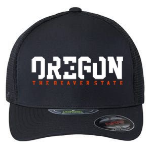 Oregon The Beaver State Cool Logo Flexfit Unipanel Trucker Cap