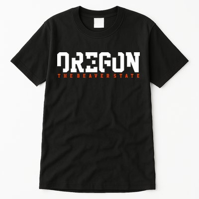 Oregon The Beaver State Cool Logo Tall T-Shirt