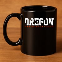 Oregon The Beaver State Cool Logo 11oz C Handle Ceramic Mug