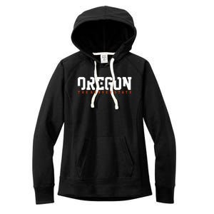 Oregon The Beaver State Cool Logo Women's Fleece Hoodie