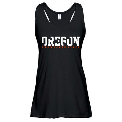 Oregon The Beaver State Cool Logo Ladies Essential Flowy Tank