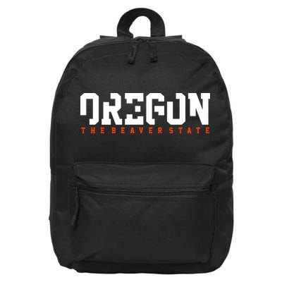 Oregon The Beaver State Cool Logo 16 in Basic Backpack