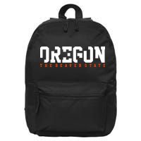 Oregon The Beaver State Cool Logo 16 in Basic Backpack