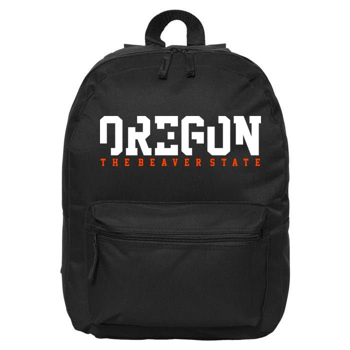Oregon The Beaver State Cool Logo 16 in Basic Backpack
