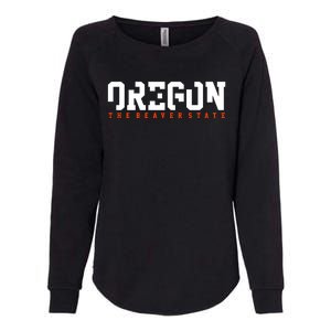 Oregon The Beaver State Cool Logo Womens California Wash Sweatshirt