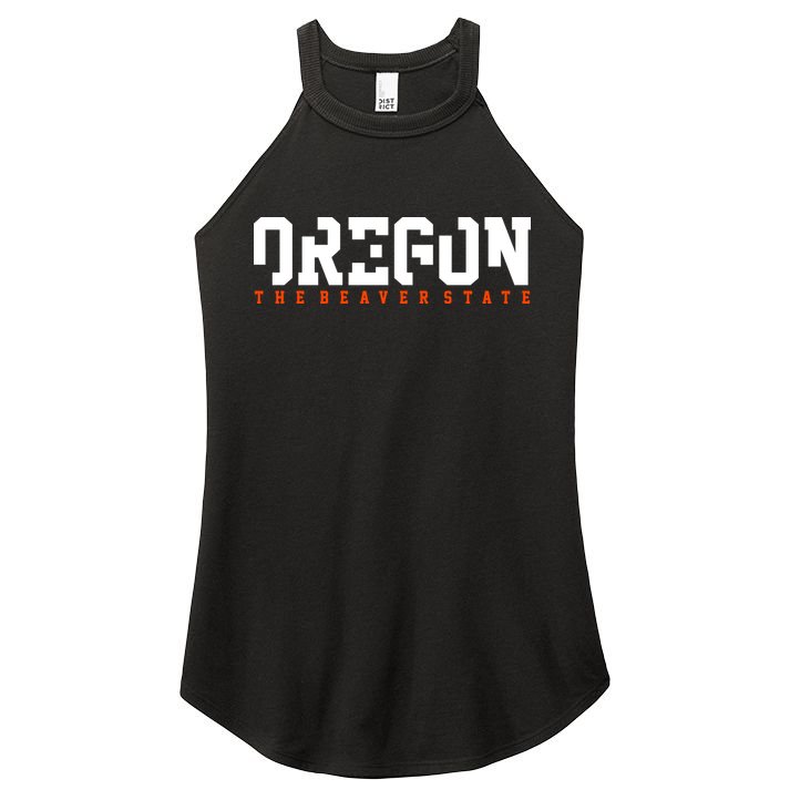 Oregon The Beaver State Cool Logo Women's Perfect Tri Rocker Tank