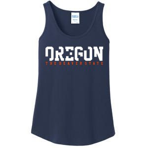 Oregon The Beaver State Cool Logo Ladies Essential Tank