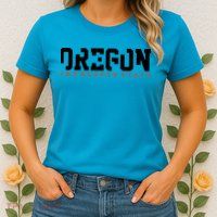 Oregon The Beaver State Cool Logo Womens T-Shirt