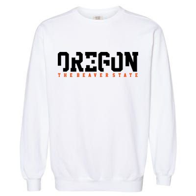 Oregon The Beaver State Cool Logo Garment-Dyed Sweatshirt