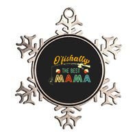 Ofishally The Best Mama Fisherwoman Cute Mom Fishing Gift Metallic Star Ornament