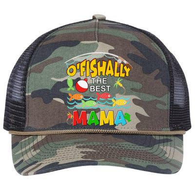 Ofishally The Best Mama Fisherwoman Cute Mom Fishing Retro Rope Trucker Hat Cap