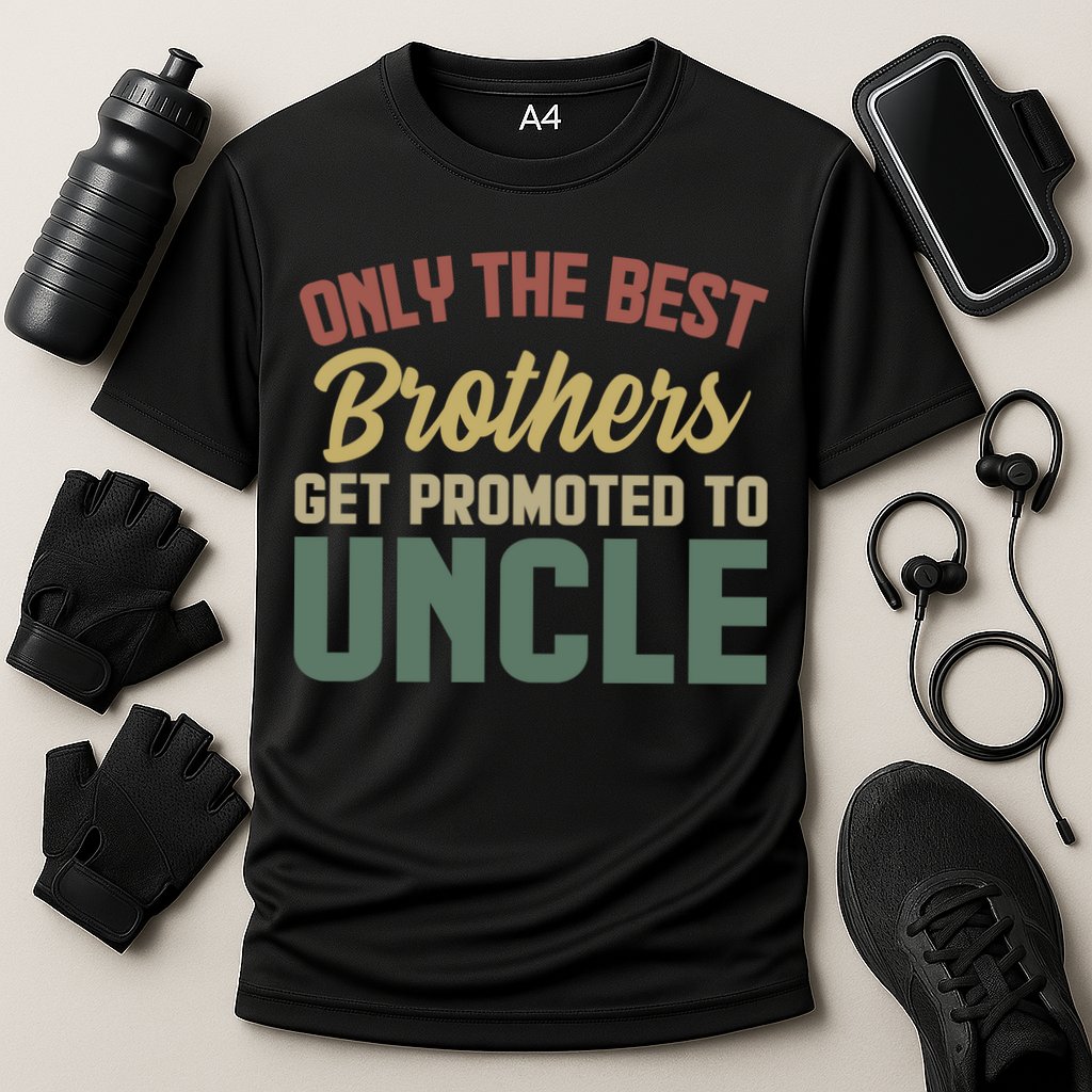 Only The Best Brothers Get Promoted To Uncle Vintage Uncle Funny Gift Cooling Performance Crew T-Shirt