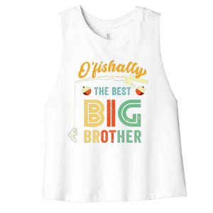 Ofishally The Best Big Brother Cute Fishing Women's Racerback Cropped Tank