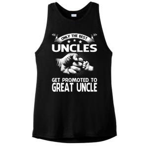 Only The Best Uncles Get Promoted To Great Uncle Ladies PosiCharge Tri-Blend Wicking Tank