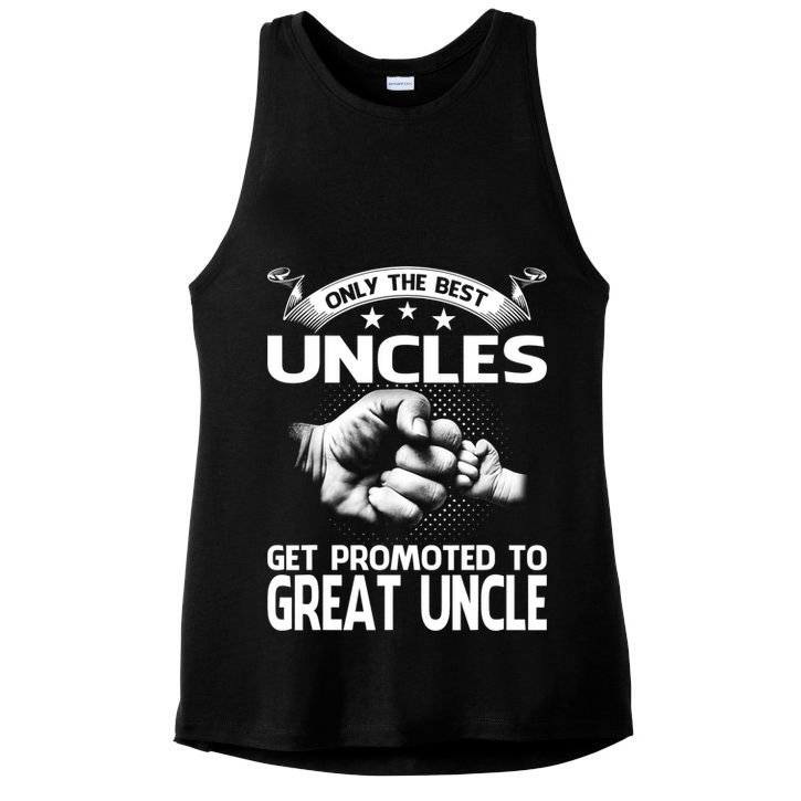 Only The Best Uncles Get Promoted To Great Uncle Ladies PosiCharge Tri-Blend Wicking Tank