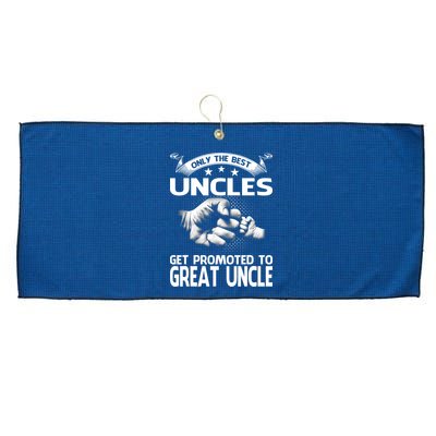 Only The Best Uncles Get Promoted To Great Uncle Large Microfiber Waffle Golf Towel