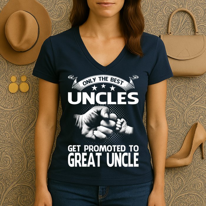 Only The Best Uncles Get Promoted To Great Uncle Women's V-Neck T-Shirt