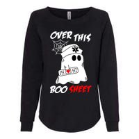 Over This Boo Sheet Funny Ghost Nurse Halloween Womens California Wash Sweatshirt