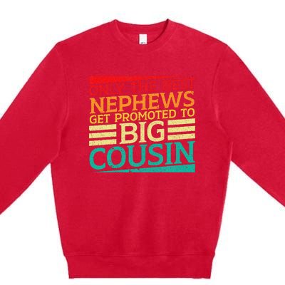 Only The Best Nephews Get Promoted To Big Cousin Future Premium Crewneck Sweatshirt