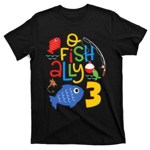 OFishAlly Three Birthday Decorations 3 Year Old 3rd Bday T-Shirt