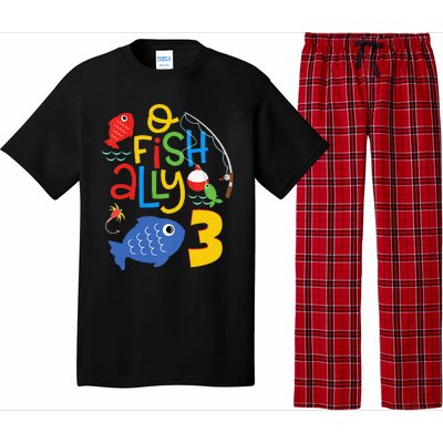 OFishAlly Three Birthday Decorations 3 Year Old 3rd Bday Pajama Set