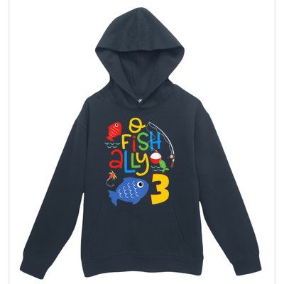 OFishAlly Three Birthday Decorations 3 Year Old 3rd Bday Urban Pullover Hoodie