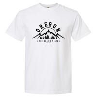 Oregon The Beaver State Est. 1859 Vintage Mountains Gift Garment-Dyed Heavyweight T-Shirt