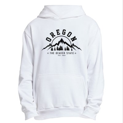 Oregon The Beaver State Est. 1859 Vintage Mountains Gift Urban Pullover Hoodie