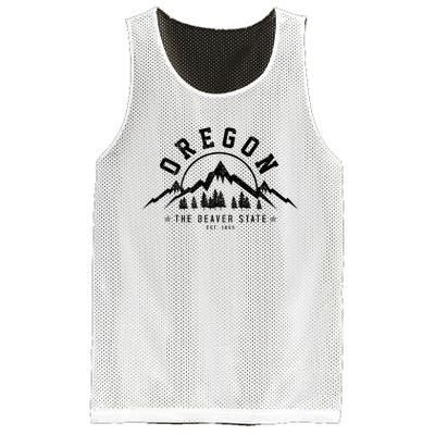 Oregon The Beaver State Est. 1859 Vintage Mountains Gift Mesh Reversible Basketball Jersey Tank