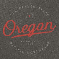 Oregon  The Beaver State Pacific Northwest Pnw Cotton Canvas Backpack