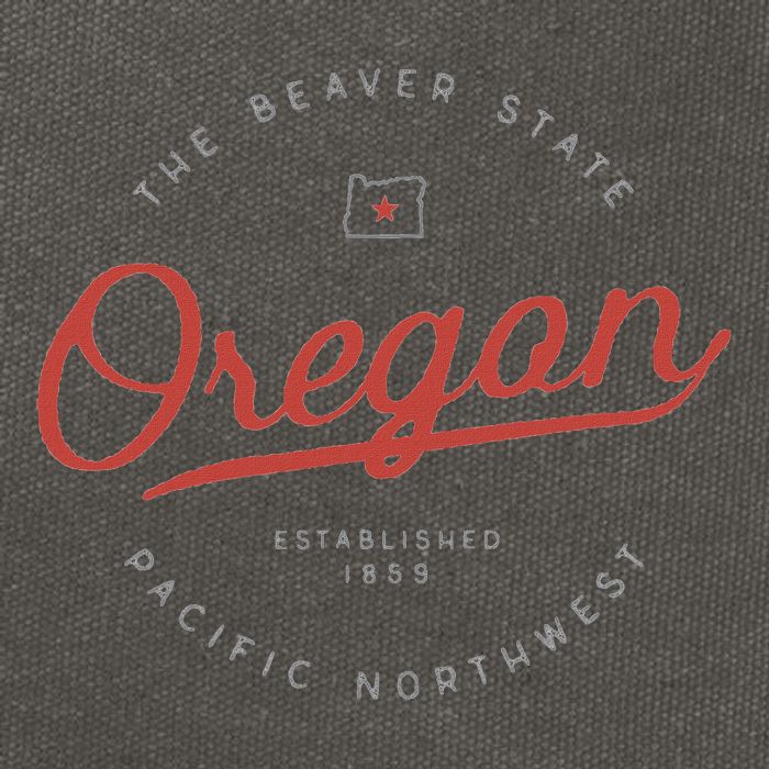 Oregon  The Beaver State Pacific Northwest Pnw Cotton Canvas Backpack