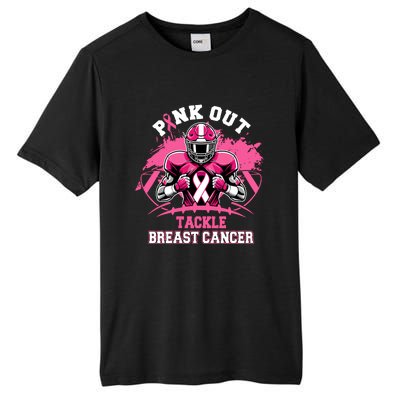 Out Tackle Breast Cancer Awareness Month Football Season Tall Fusion ChromaSoft Performance T-Shirt