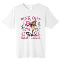 Out Tackle Breast Cancer Football Coquette Bow Tall Fusion ChromaSoft Performance T-Shirt