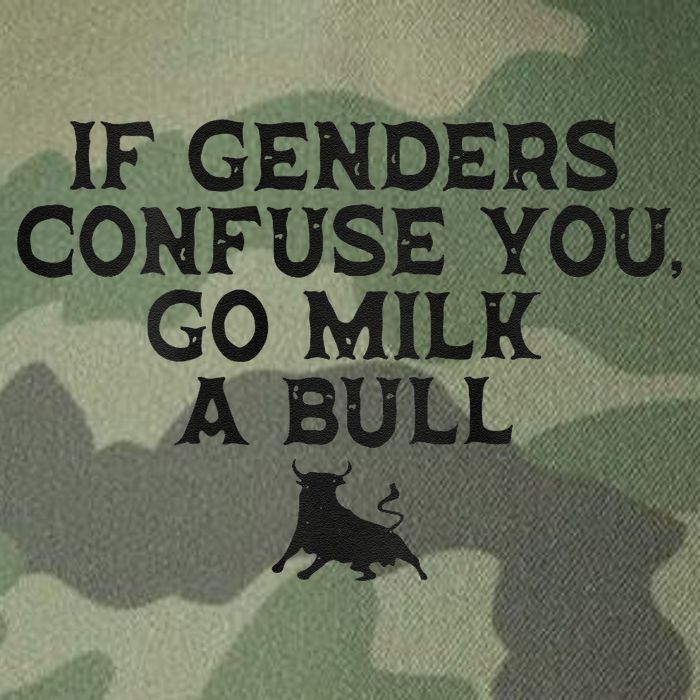 On The Back If Genders Confuse You Go Milk A Bull Meme Legacy Tie Dye Trucker Hat
