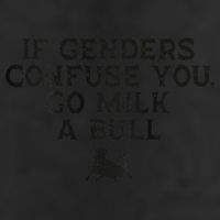 On The Back If Genders Confuse You Go Milk A Bull Meme 7 Panel Mesh Trucker Snapback Hat