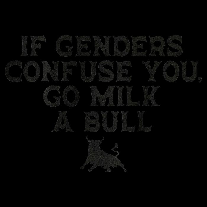 On The Back If Genders Confuse You Go Milk A Bull Meme Premium T-Shirt