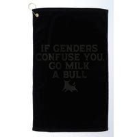 On The Back If Genders Confuse You Go Milk A Bull Meme Golf Towel