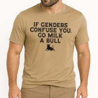On The Back If Genders Confuse You Go Milk A Bull Meme Performance Shirt