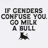 On The Back If Genders Confuse You Go Milk A Bull Meme Garment-Dyed Sweatshirt