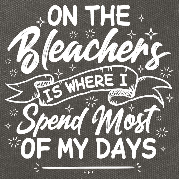 On The Bleachers Is Where I Spend Most Of My Days Sport Mama Cotton Canvas Backpack