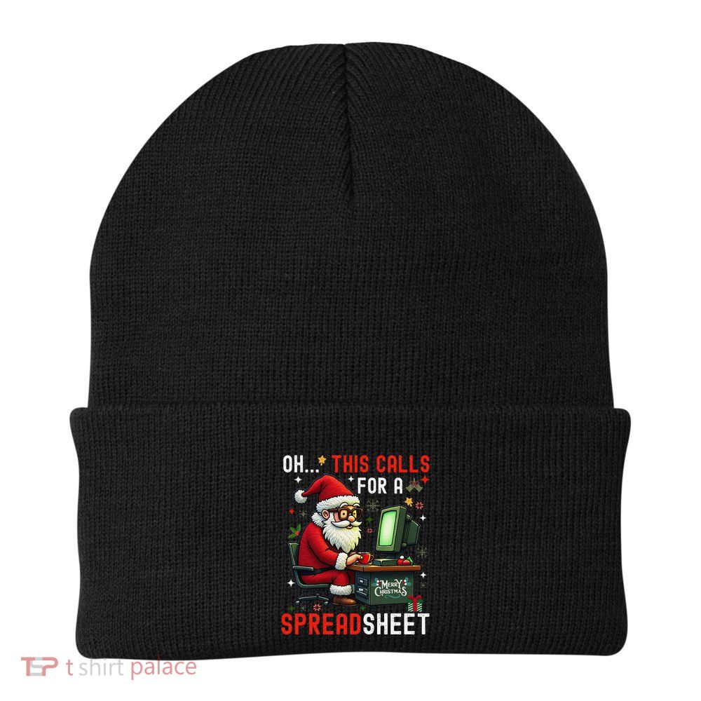 Oh This Calls For A SpreadsheetSanta Analyst In Christmas Gift Knit Cap Winter Beanie