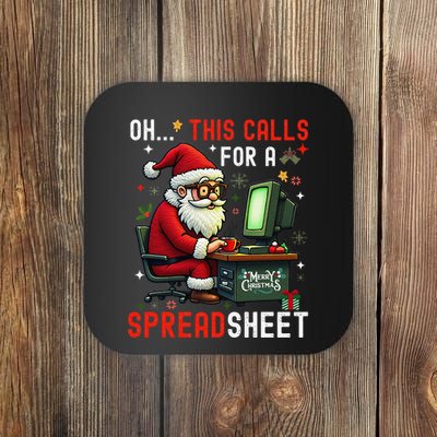 Oh This Calls For A SpreadsheetSanta Analyst In Christmas Gift Coaster