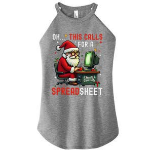 Oh This Calls For A SpreadsheetSanta Analyst In Christmas Gift Women's Perfect Tri Rocker Tank