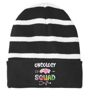 One Tough Cookie Feminine Strong Woman Striped Beanie with Solid Band