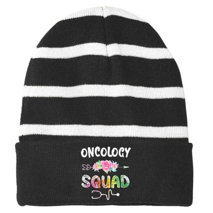 One Tough Cookie Feminine Strong Woman Striped Beanie with Solid Band