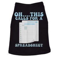 Oh... This Calls For A Spreadsheet Office Quote Saying Funny Doggie Tank